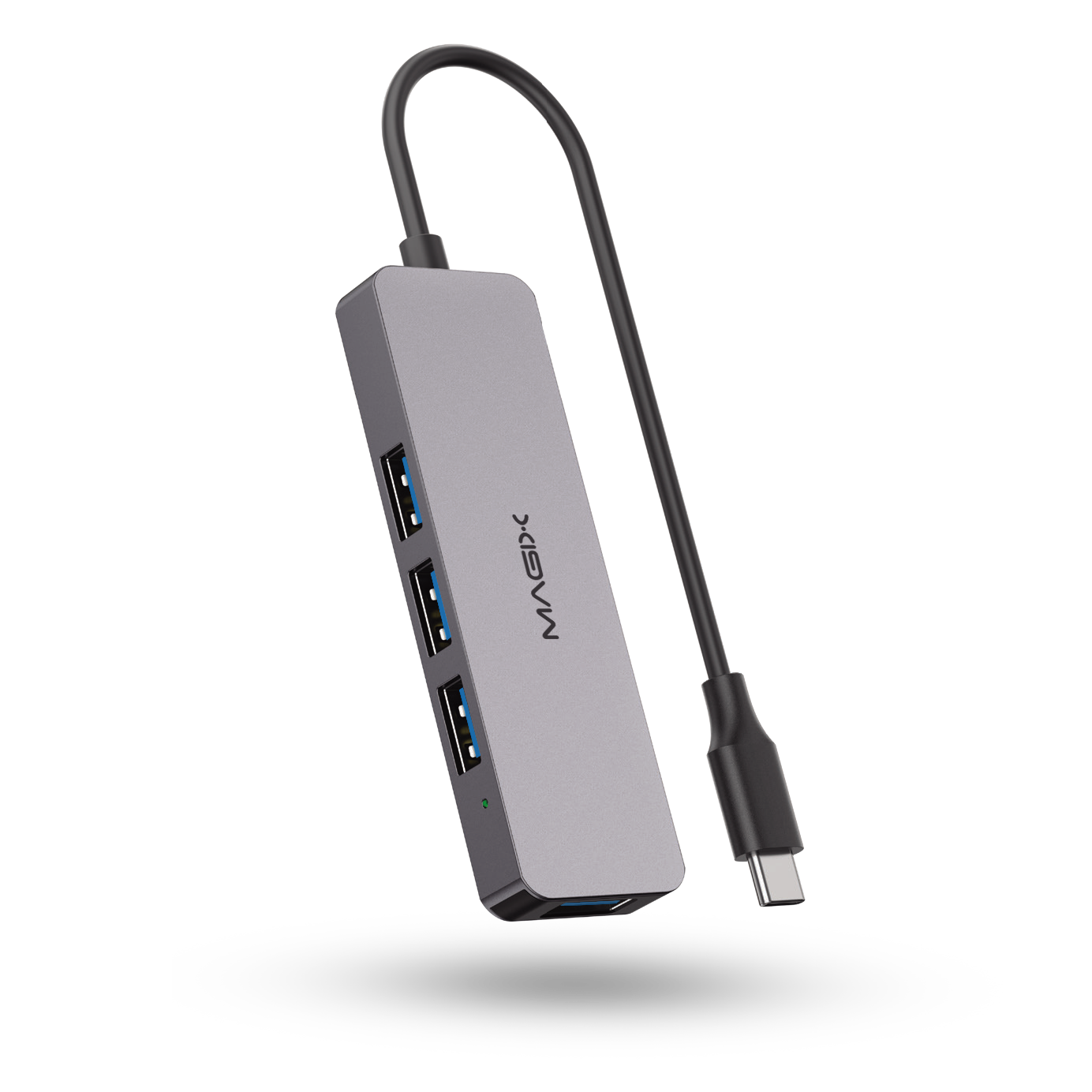 MAGIX 4-Port USB 3.0 USB-C Hub Aluminum Shell, 5Gbps Data Transfer Speed